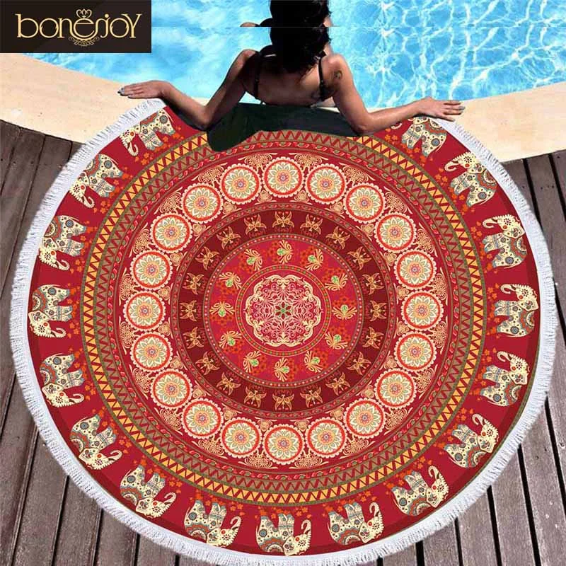 Ultimate Yoga Collection Now At Lower Prices Bonenjoy Colorful Beach Towel Bohemia Style Round Tassel Yoga Mat Tapestry