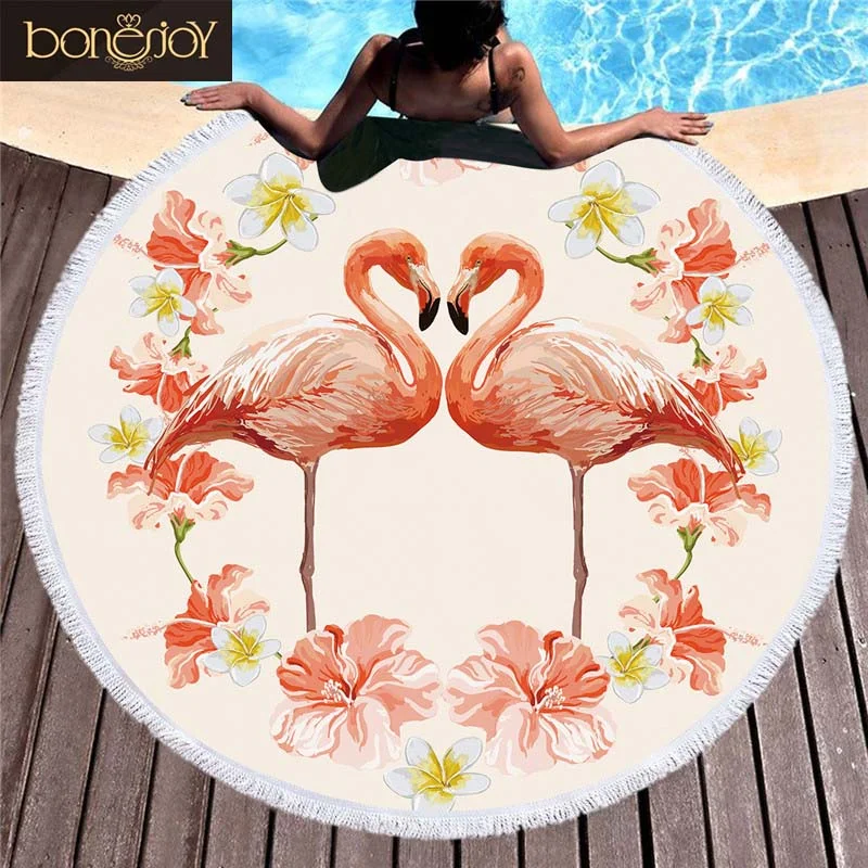 Comfort Meets Style In Our Yoga Sale Bonenjoy Colorful Beach Towel Flamingo Pink Printed Round Tassel Yoga Mat